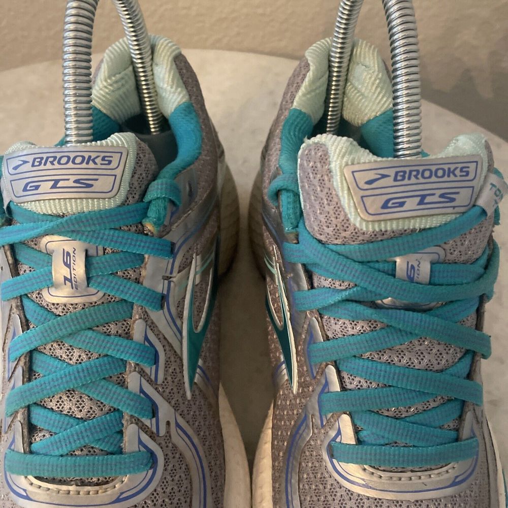 Brooks Women’s Adrenaline GTS 16 Gray Athletic Running Shoes Sz 6.5 2A (Narrow) - Picture 4 of 11